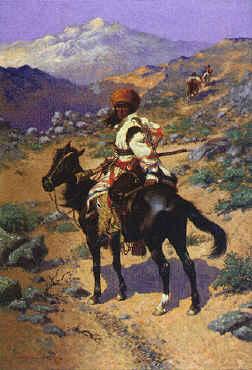 Frederick Remington Indian Trapper Spain oil painting art
